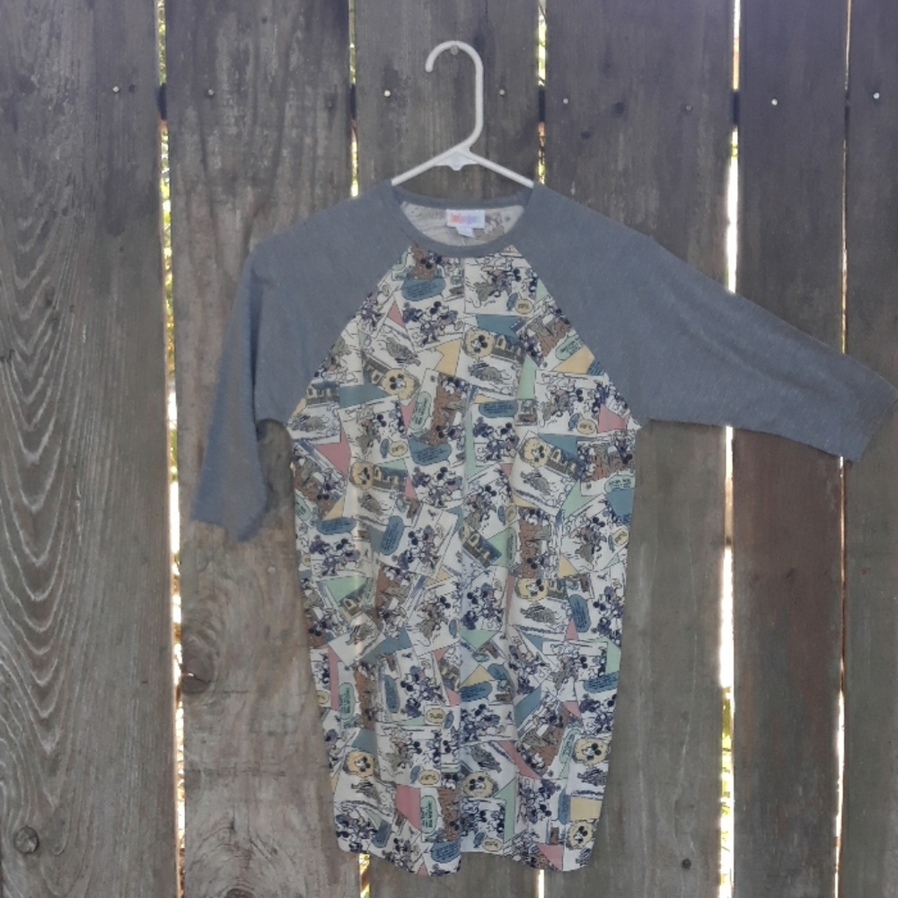 LuLARoe disney baseball tee Mickey and Minnie